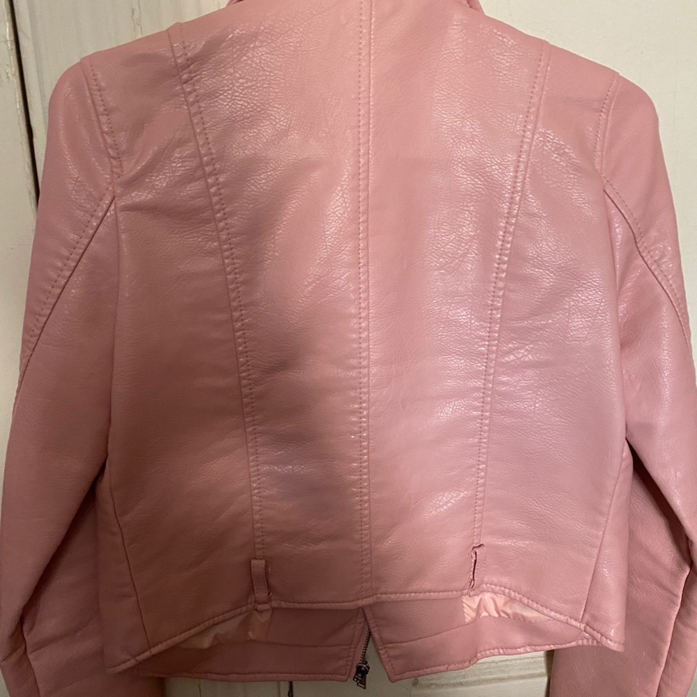 Pink leather jacket - Picture 6 of 7